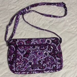 Vera Bradley Iconic RFID Little Hipster Crossbody Bag Lilac Paisley